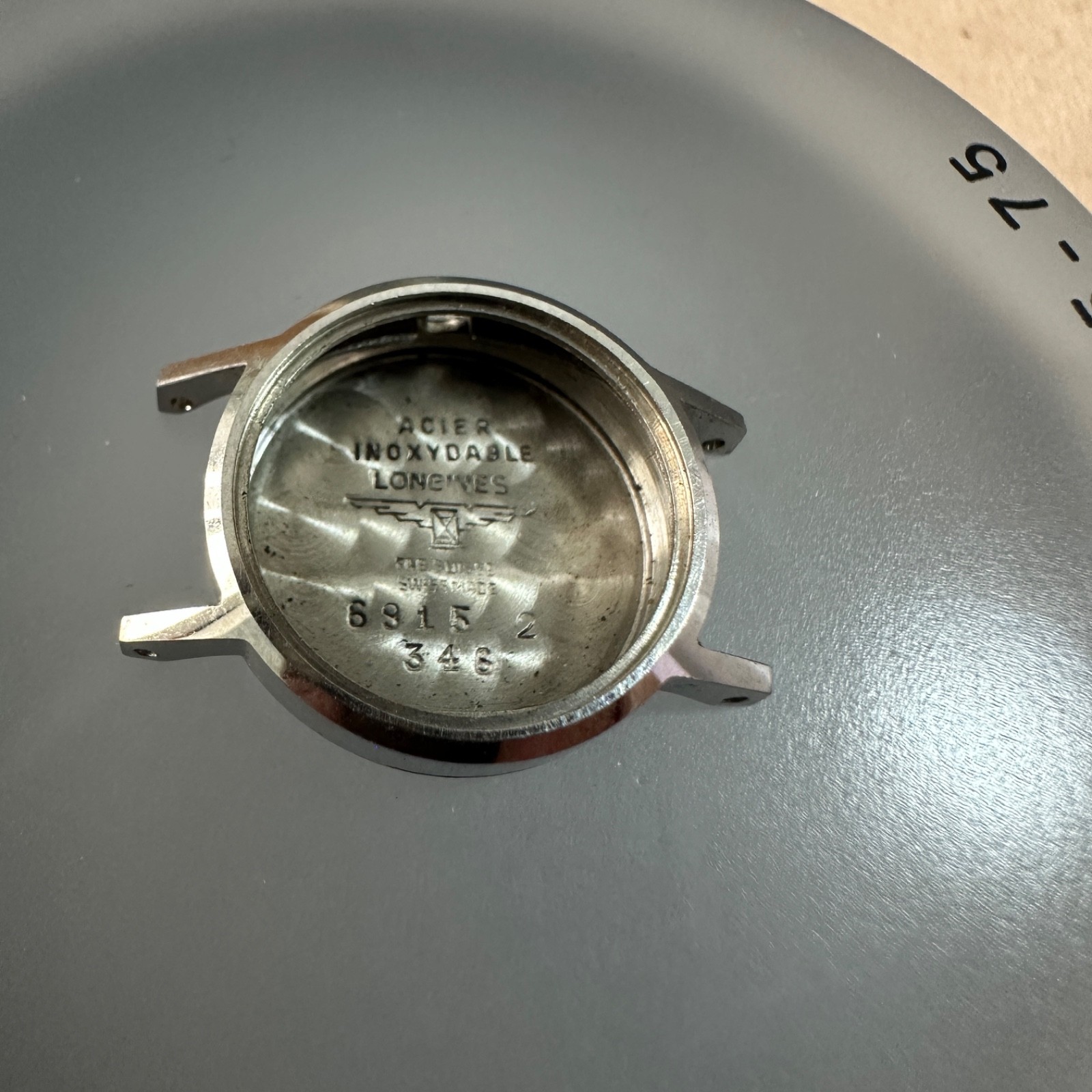 Longines watch case ref: 6915-2 346 18mm steel without glass