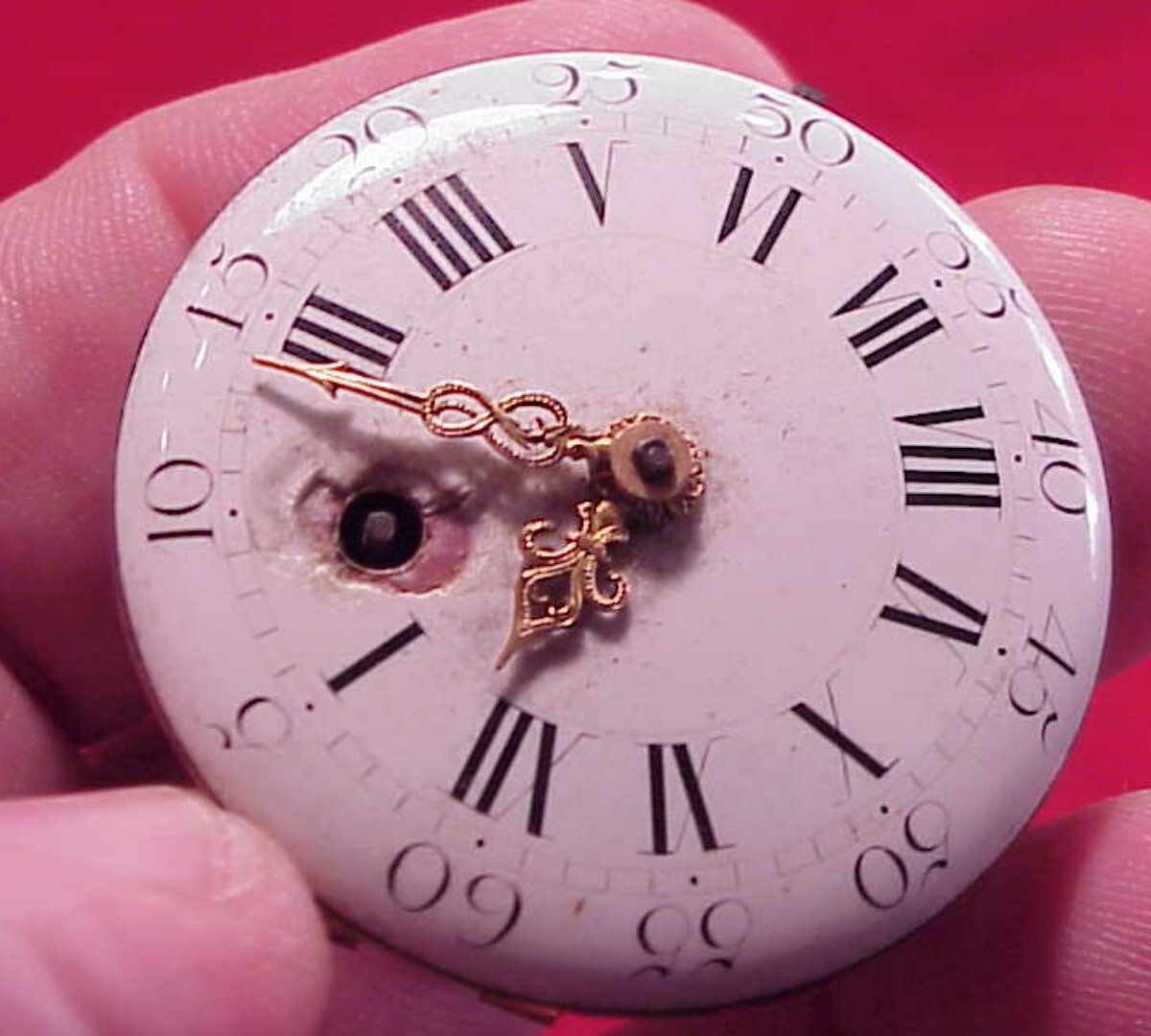 VINTAGE 36MM RILLIET A STRASBURG VERGE FUSS POCKET WATCH FRENCH MOVEMENT