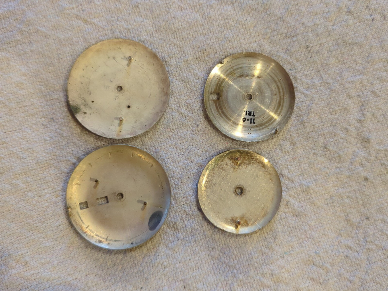 Lot of 55 Watch/Pocket Watch Dials. Wakmann, Bulova Accurton, Waltham, Sportsman
