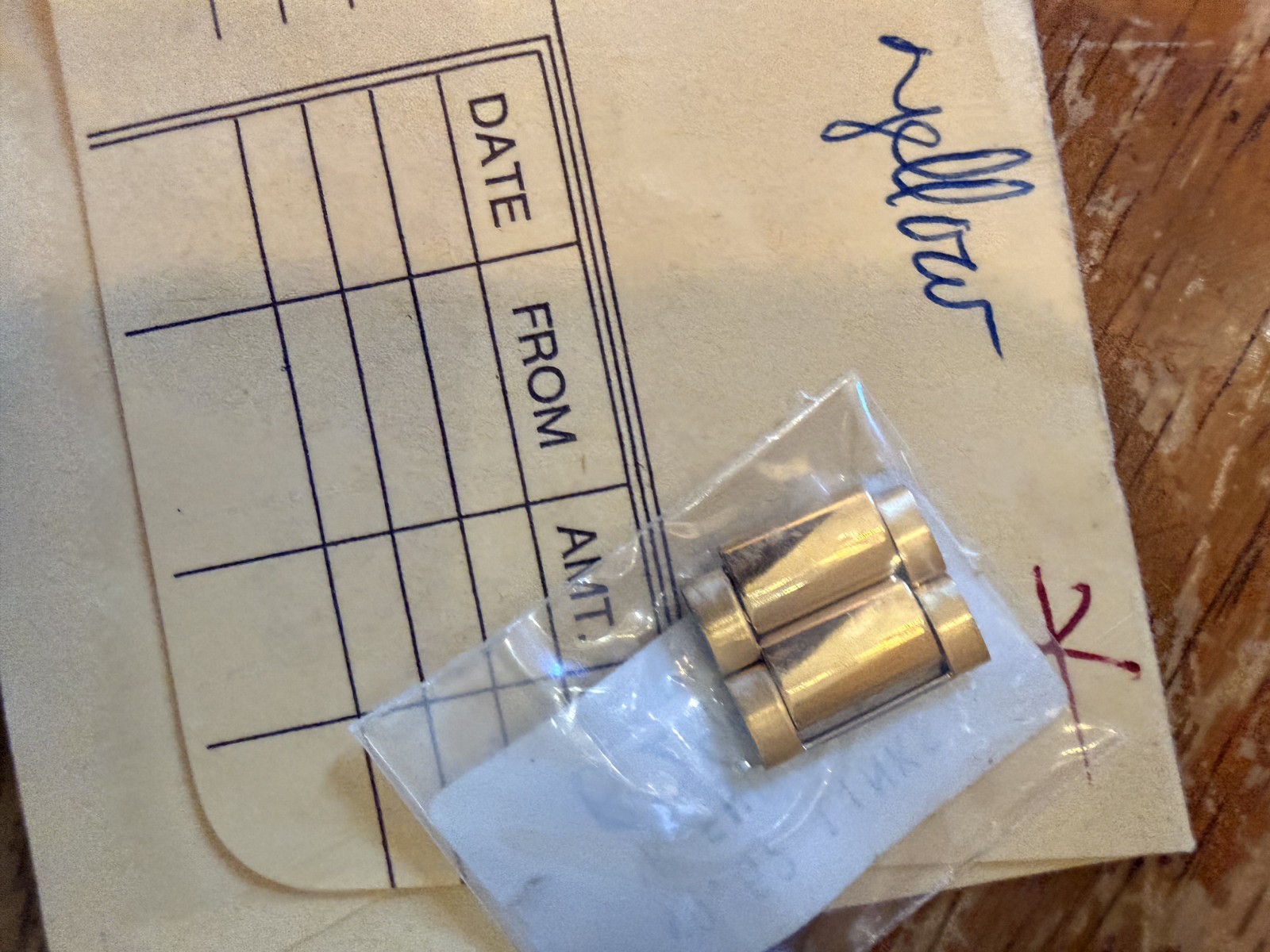 NEW 1980’s LOT Seiko Men’s Watch Band Links Gold End Piece 62 # B295 YL 13mm