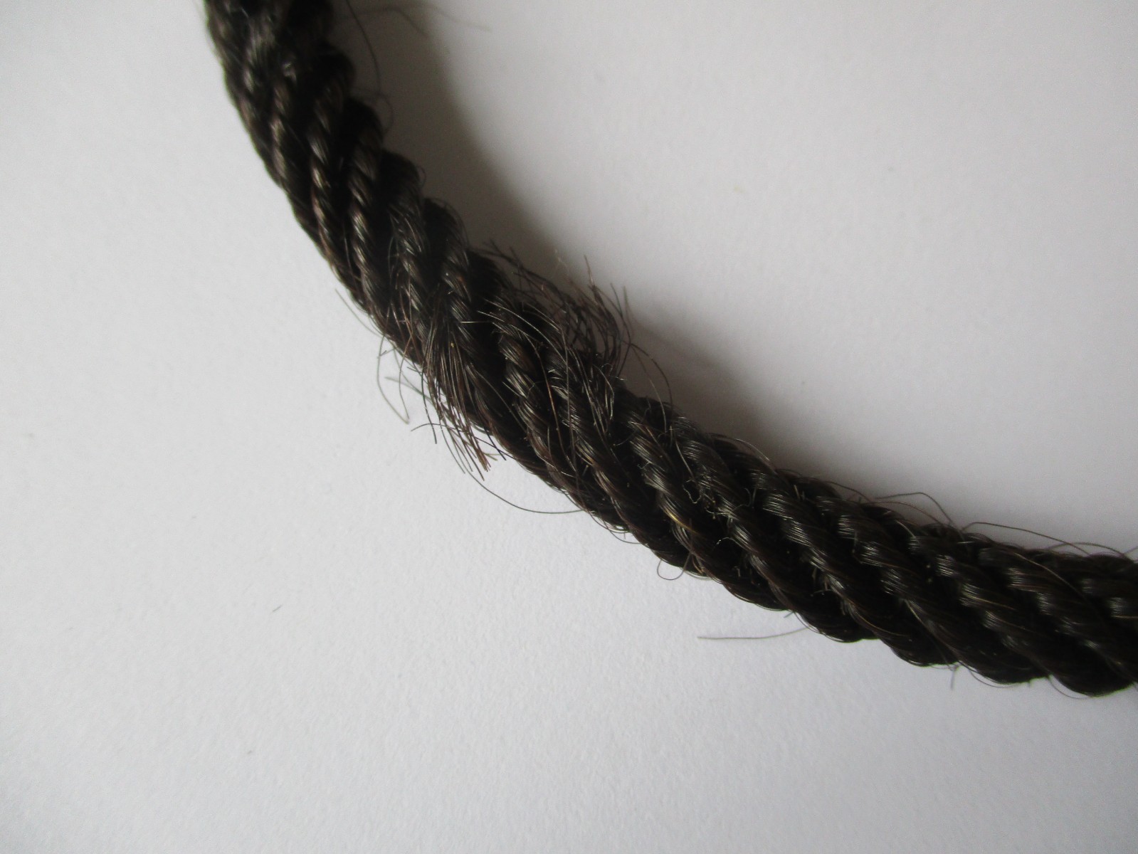 Victorian hairwork Albertina pocket watch chain & winder – mourning jewellery