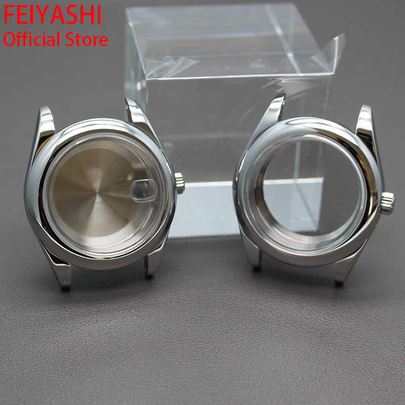 36mm/40mm 316L stainless steel oyster mod nh35 Watch Case Cyclops Sapphire Glass
