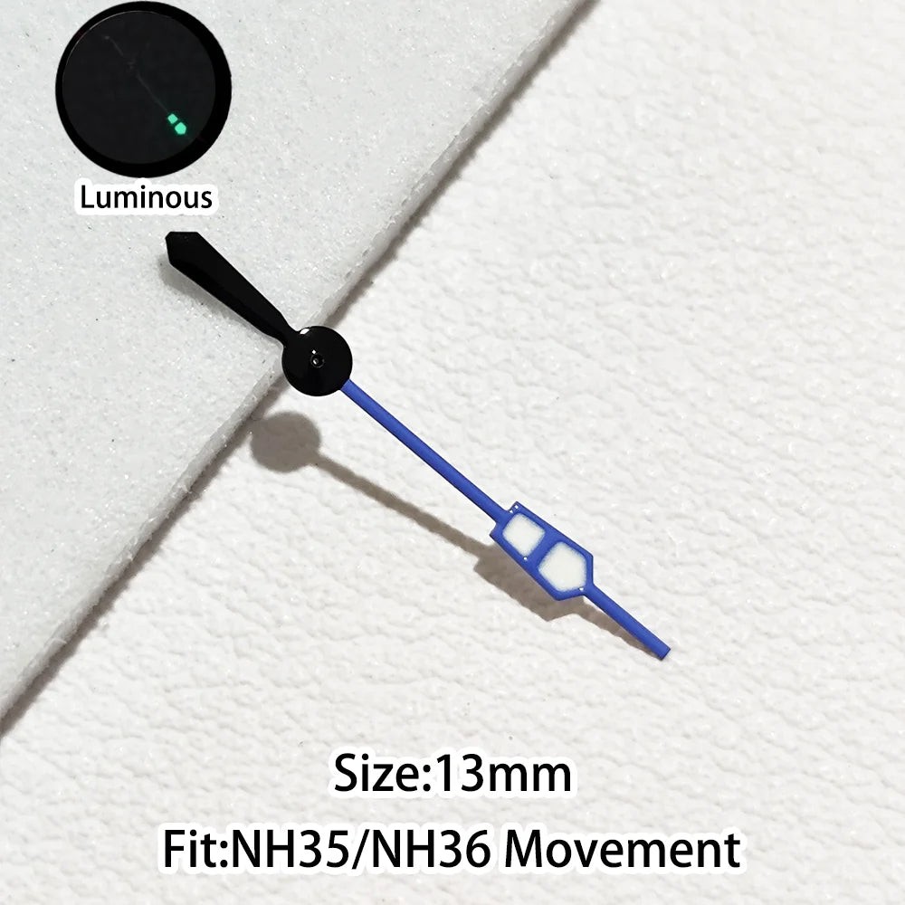 Personalized Second Hand Green/Blue Green Luminous Watch Hands Fit NH35 NH36