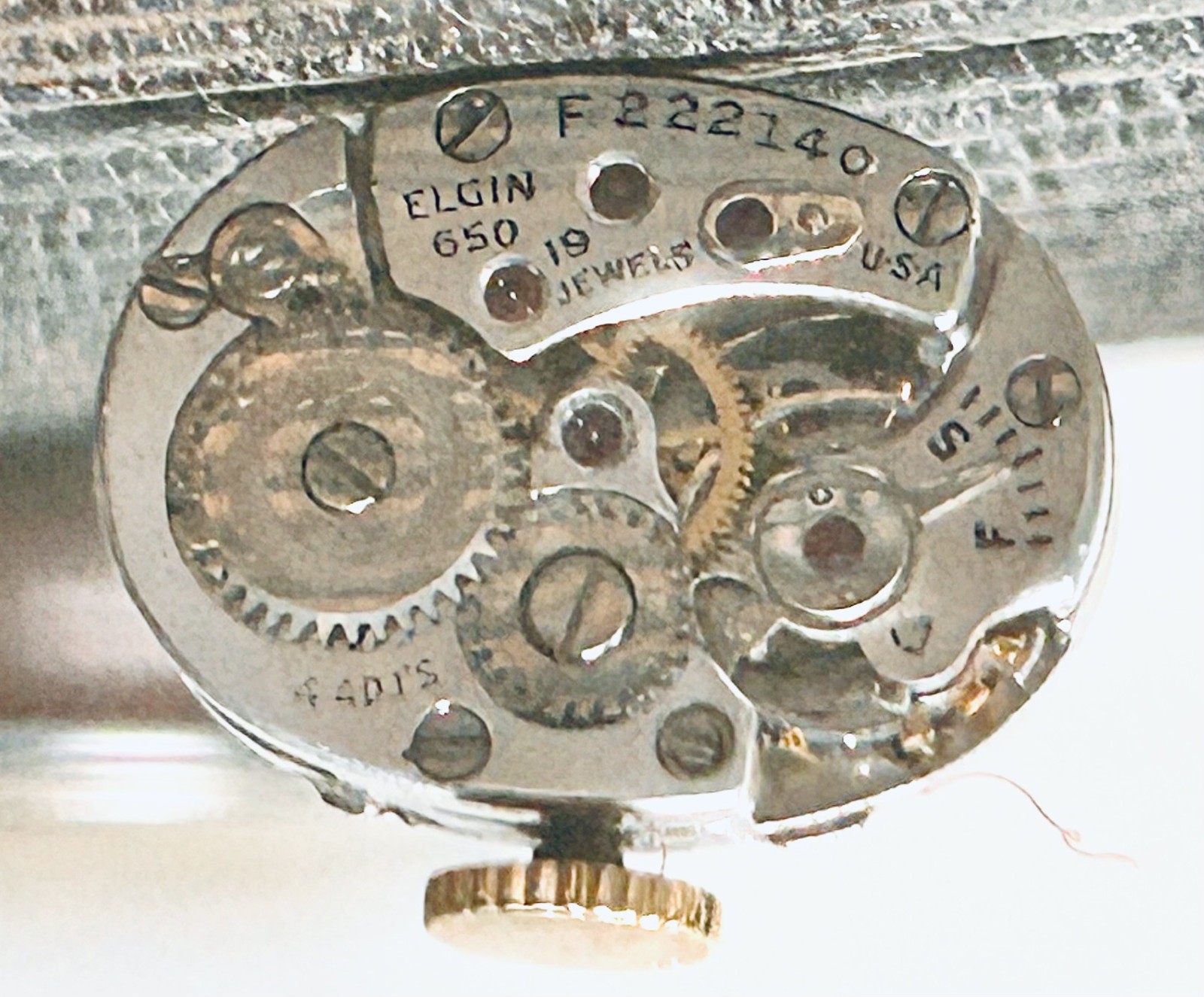 Elgin Ladies Watch Movement – Caliber 650 – 19 Jewels F222140 For Parts/repair