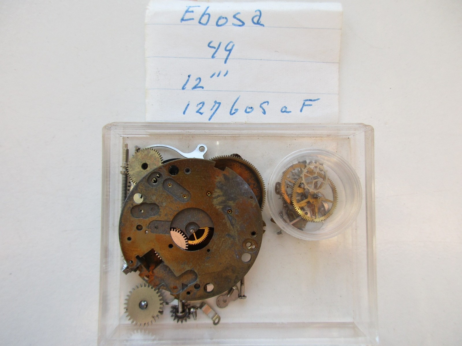 Ebosa 12″‘ cal. 49 vintage disassembled watch movement – for parts