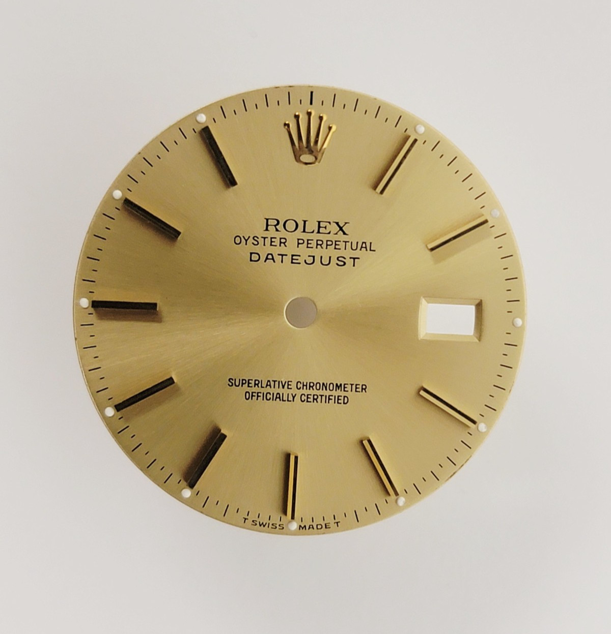 Genuine Factory Rolex Dial Champagne Stick Datejust 36mm 16013, 16233
