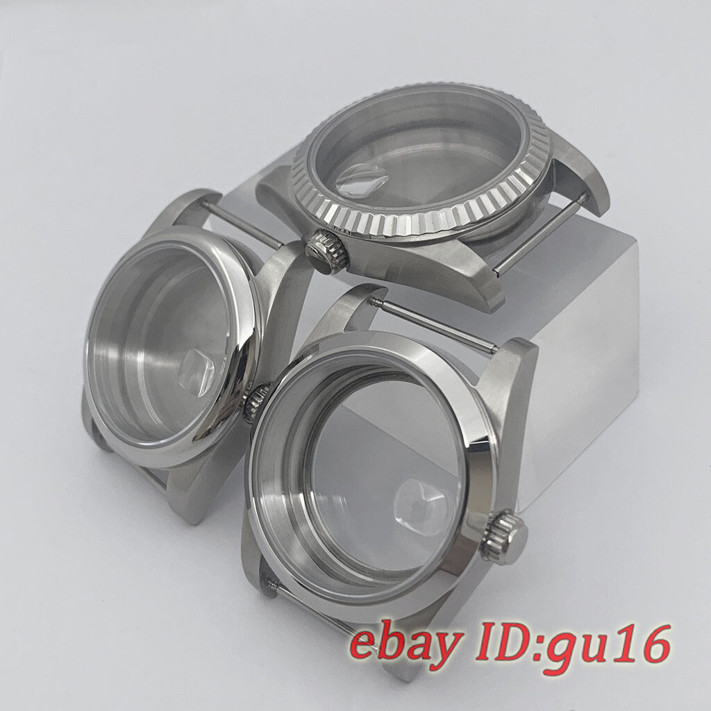 36mm/40mm Brushed watch case fit NH34 NH35 NH36 PT5000 ETA 2824/2836 Miyota 8215