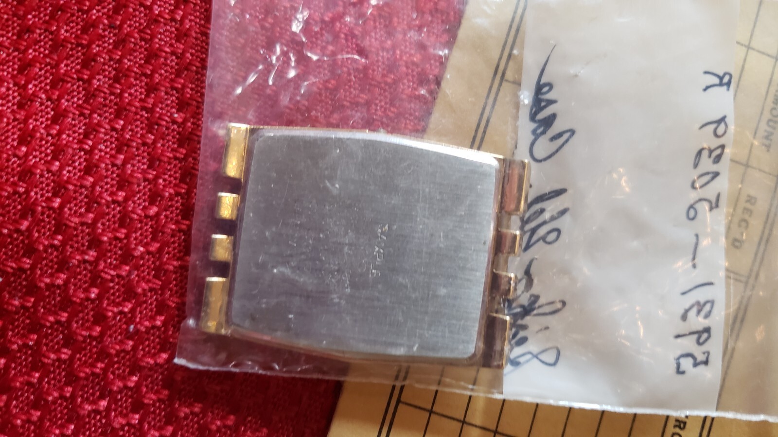 NEW VTG 70’s 80’s Men’s Seiko Yellow Gold Watch Case Crystal Tank # 5931-5039 R