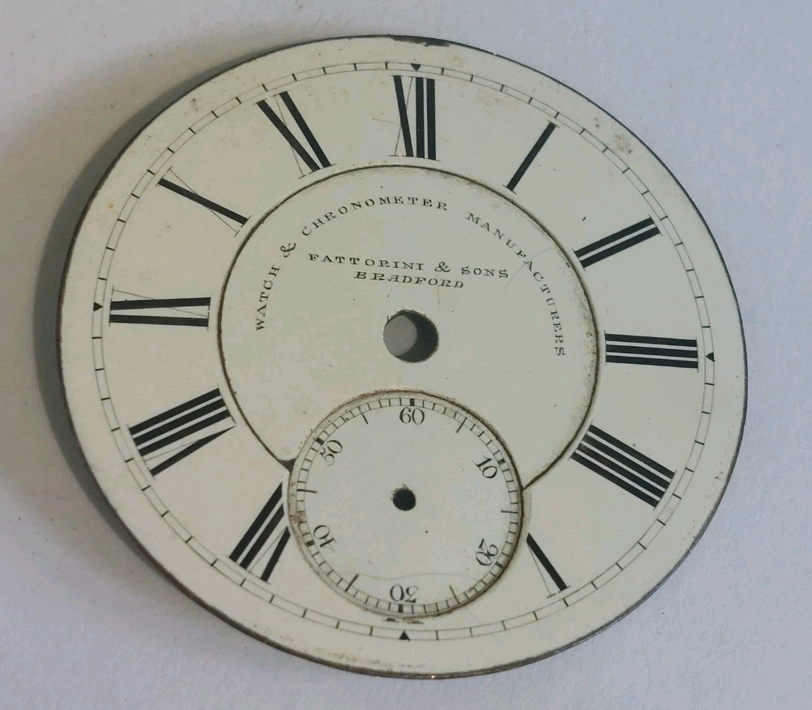 Vintage Fattorini & Sons Bradford Pocket Watch Face