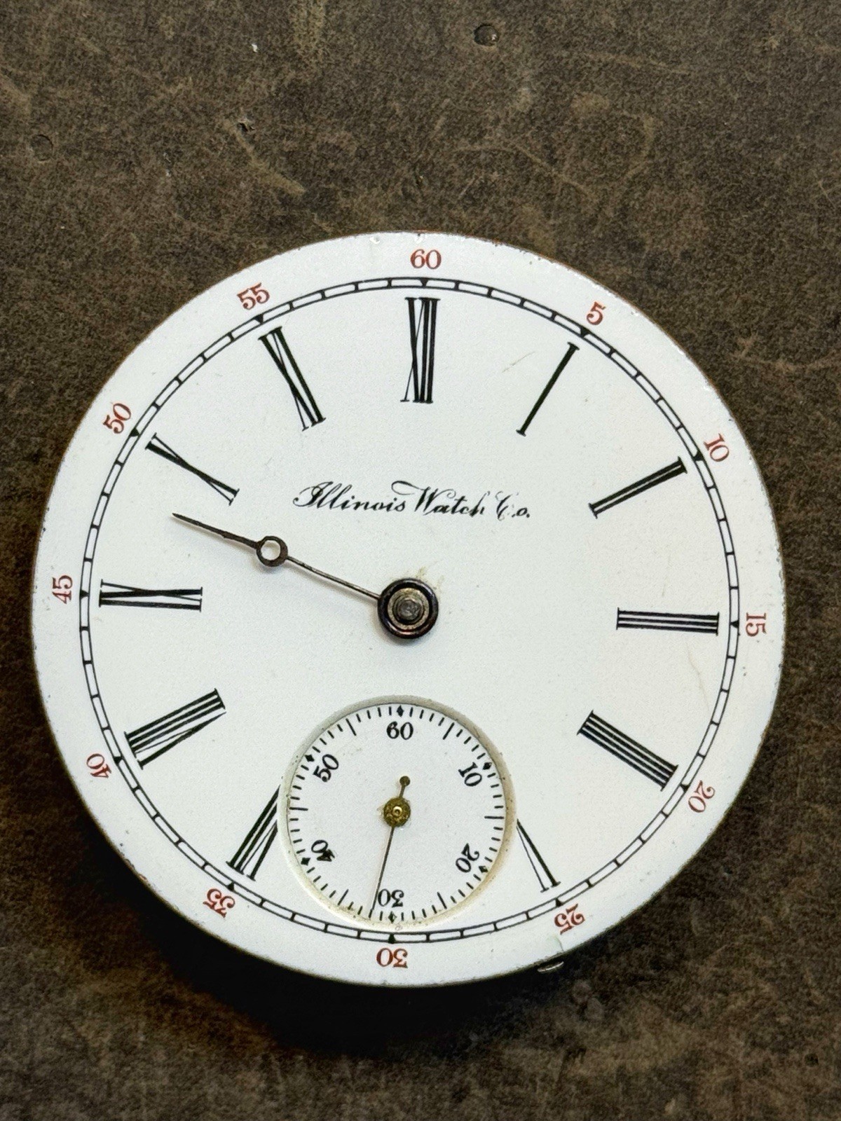 Antique Illinois Watch Company Springfield American Pocket Watch Movement Repair
