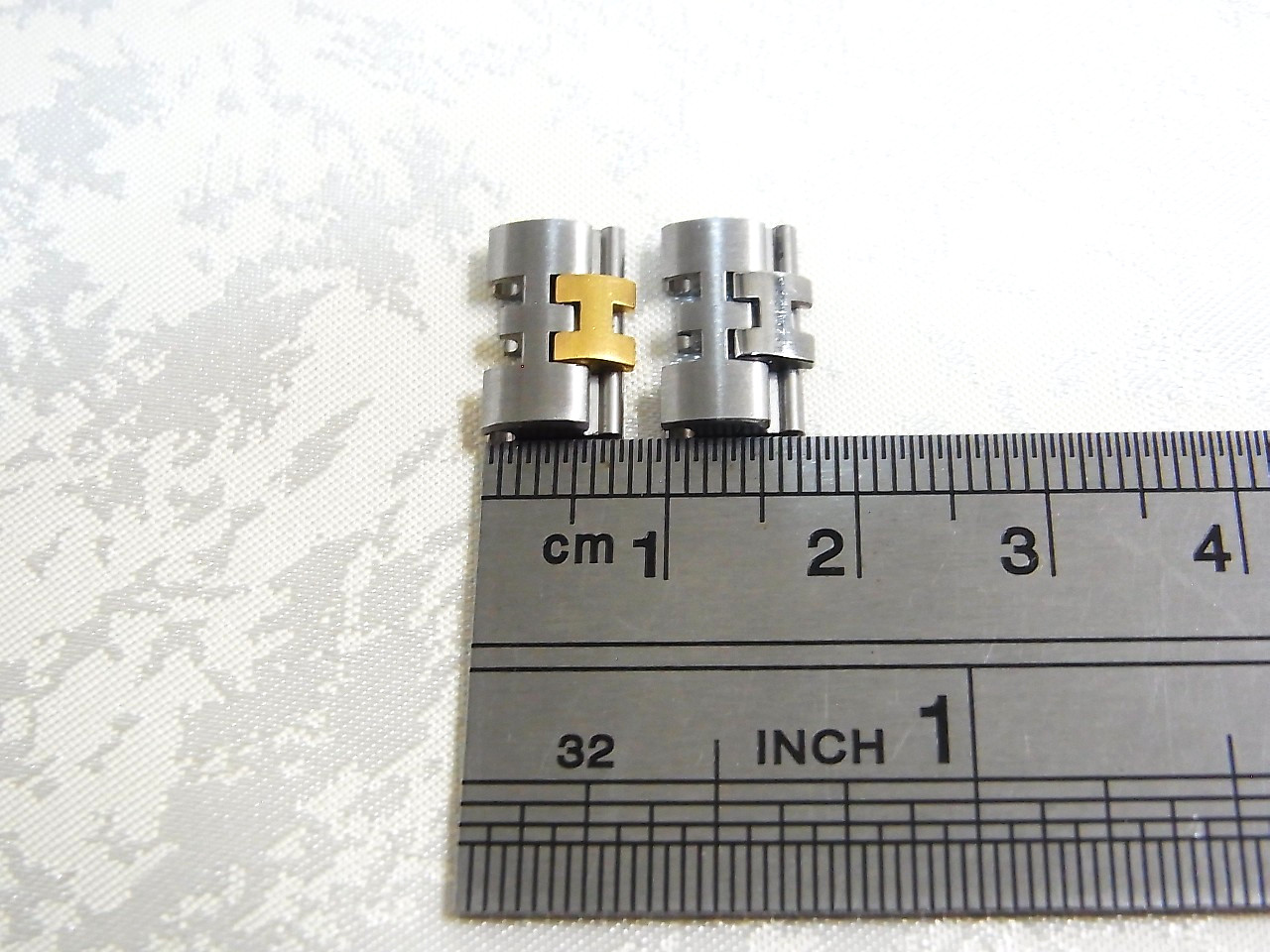 HERMES Profile 13mm Genuine Link Watch Band Bracelet Parts 2 pcs set EX