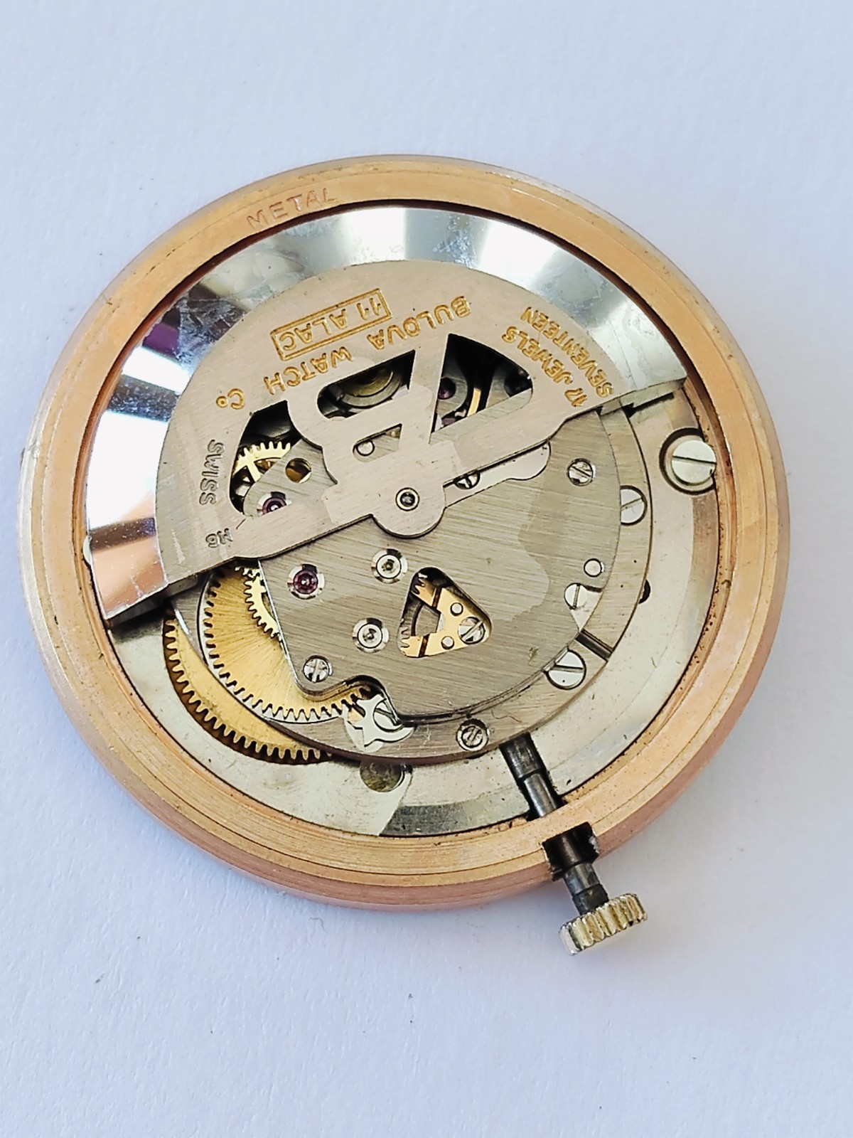 Vintage Bulova 11 ALAC automatic movement, Textured Dial (R-2727)