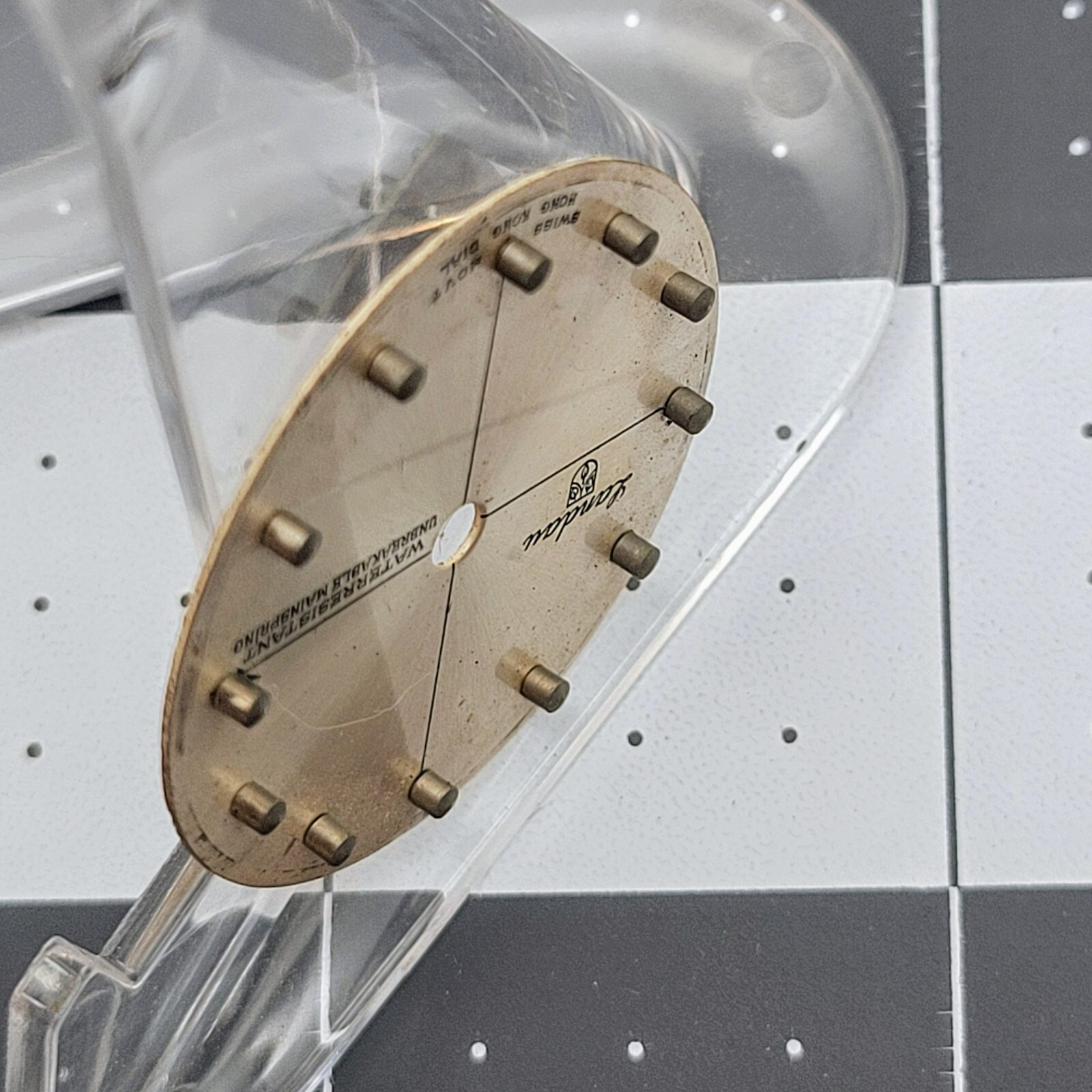 1950’s Eloga (Landau) Dress Watch Target Dial Part, 30.5mm, Raised Markers