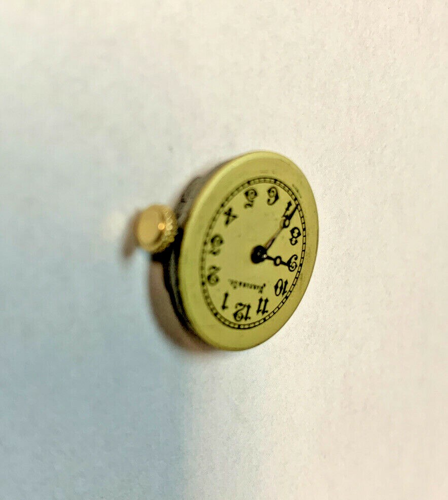 E. Huguenin Watch 15 Jewel Movement Broken Balance 14k Crown MARCUS & Co Dial