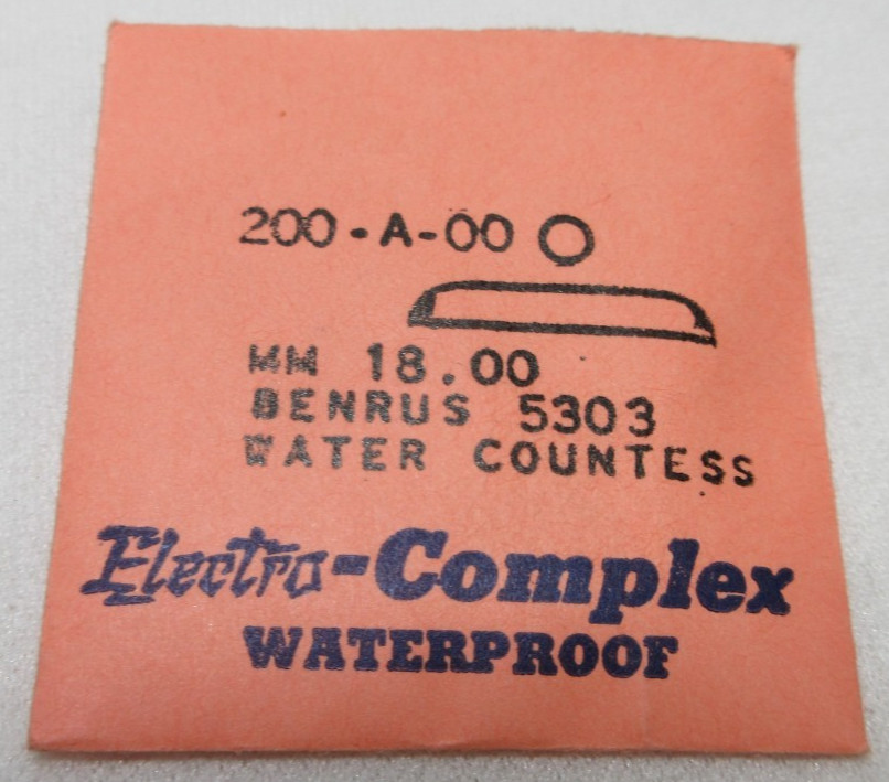 ELECTRO COMPLEX 200-A-00 BENRUS 5303 WATCH CRYSTAL REPLACEMENT WATCHMAKER #79