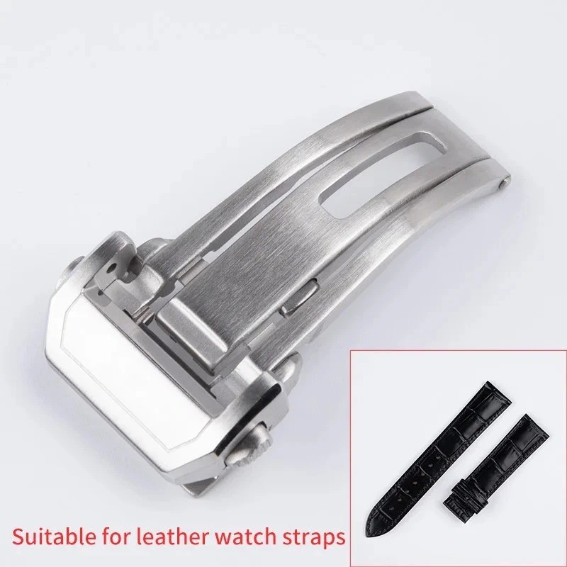 18mm Adjustable 316L Deployment Buckle Clasp Fits Longines Rubber Leather Strap