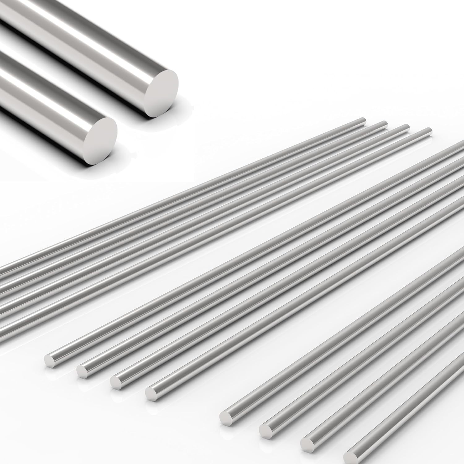 12x 3mm x 300mm 304 Stainless Steel Rods Metal Shaft DIY Craft Hobby Tool