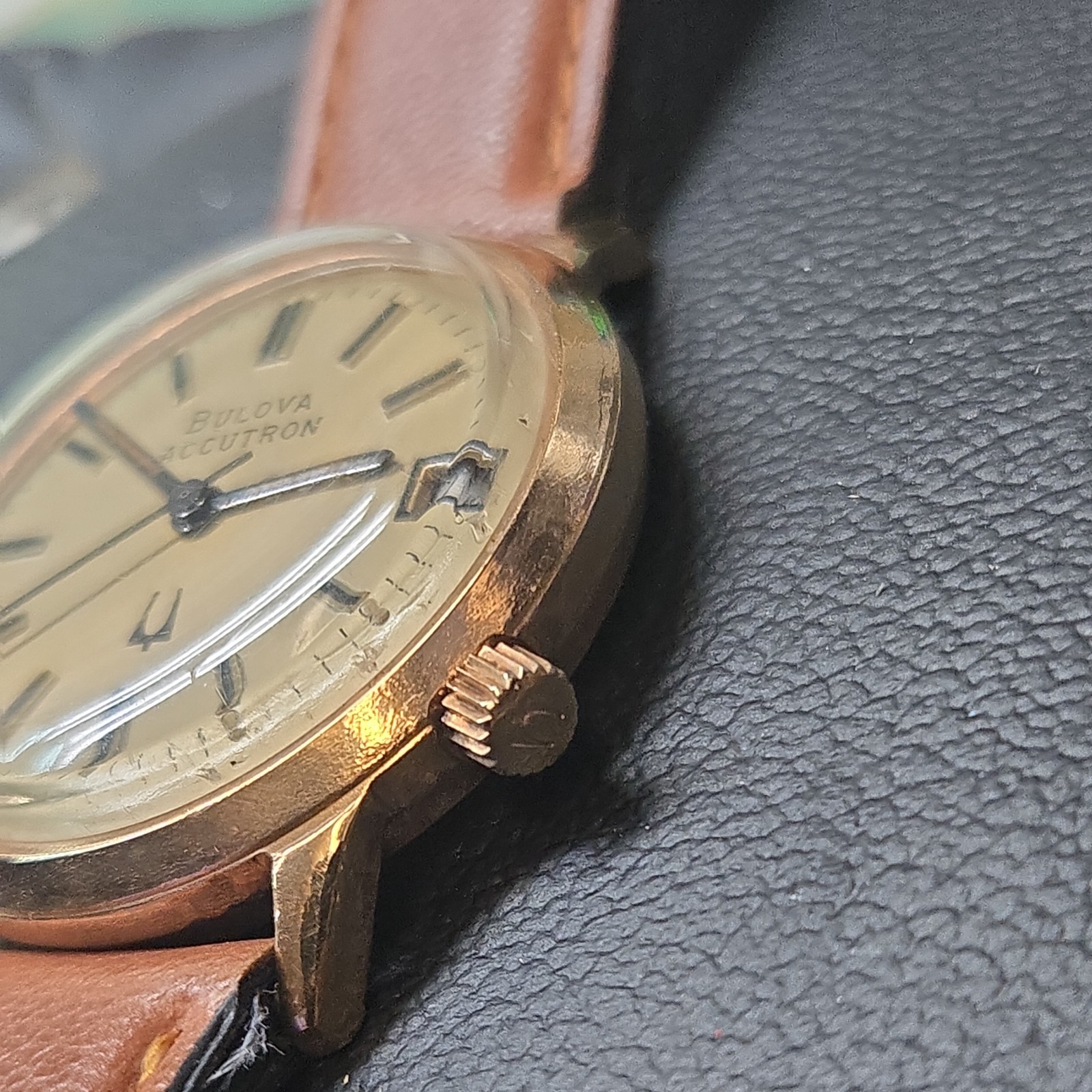 1975 Accutron Runs Great Movement 2181,Rose Gold Beautiful Dial