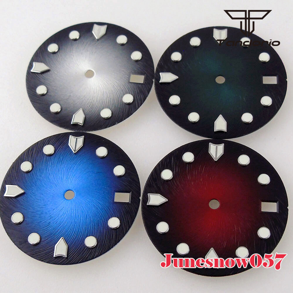 Accessories Parts 28.5mm Sterile Gradient Watch Men Lume Dial Fit NH35A NH36 SKX