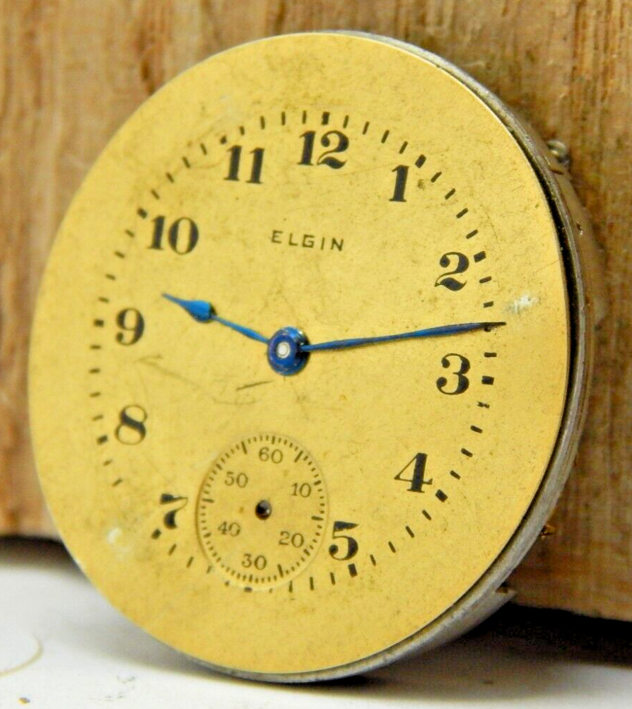 Vintage Elgin 1920 431 model 2 6/0 size 7 jewel openface pocket watch movement