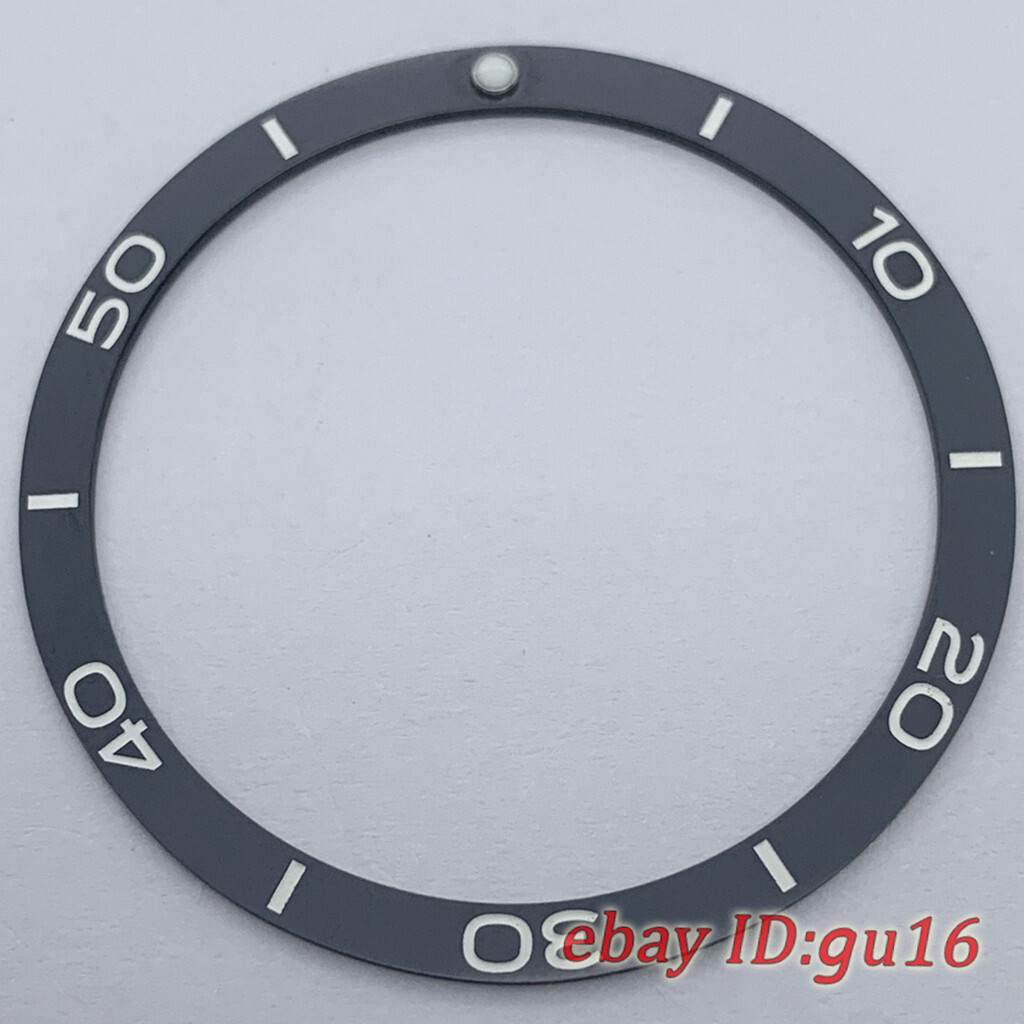 39.6mm Black black green ceramic flat Bezel Insert for 41mm automatic watches