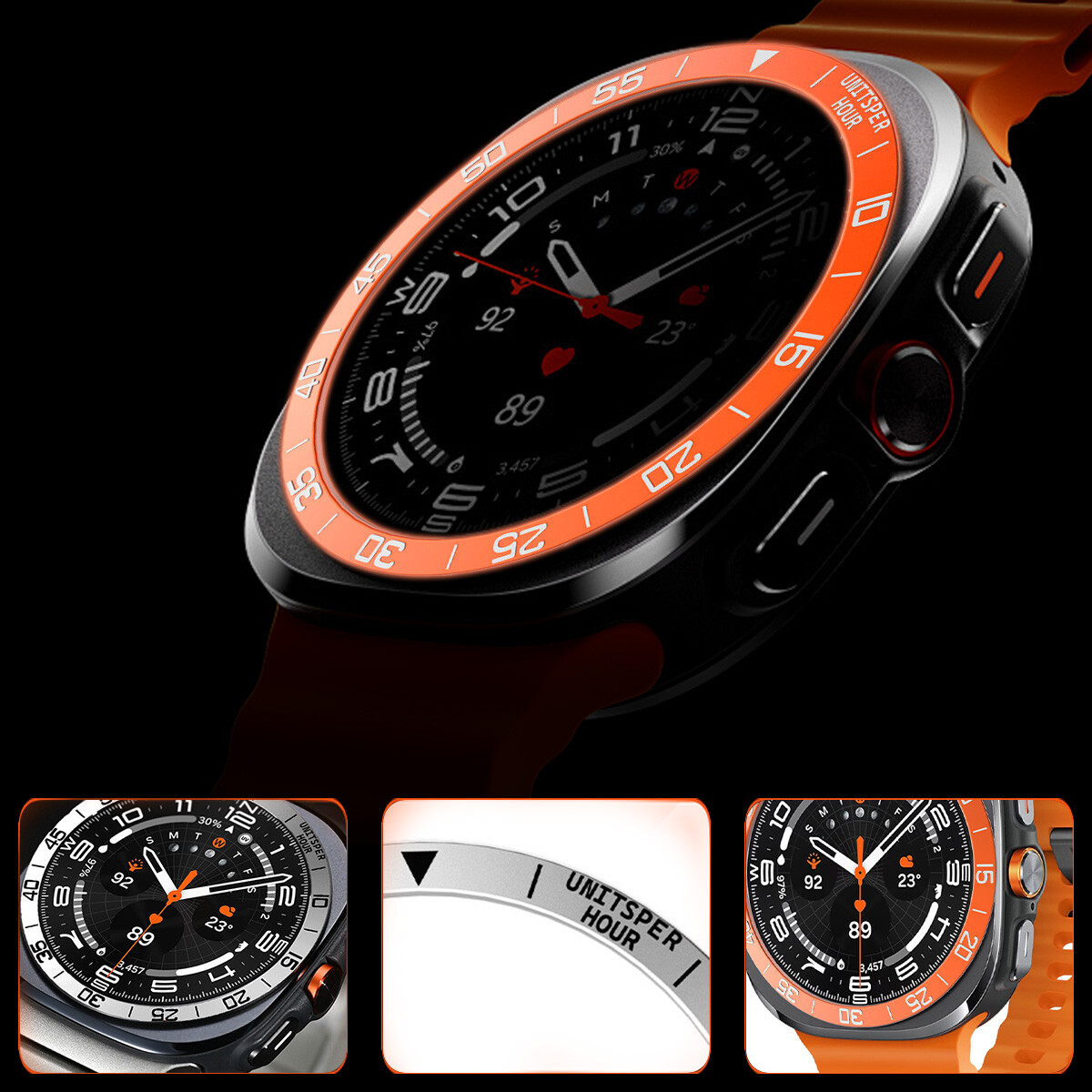 Bezel Styling Frame Ring For Samsung Galaxy Watch Ultra 47mm Metal Case Cover