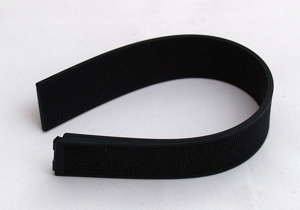 Black Silicone Rubber Watch Band to Fit TAG Heuer Golf FT6004