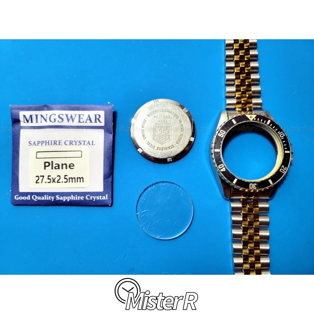 Sapphire Crystal • 27.5 × 2.5mm • TAG Heuer 1000 Replacement Glass