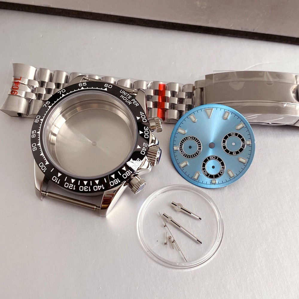 39mm Multifunctional VK63 Quartz Watch Case Mod Parts Set For Daytona Wristwatch