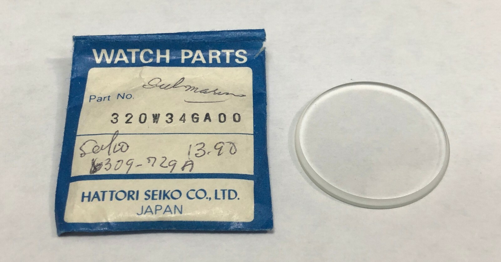 Genuine Seiko Diver Crystal 320W34GA00 Extremely Rare!