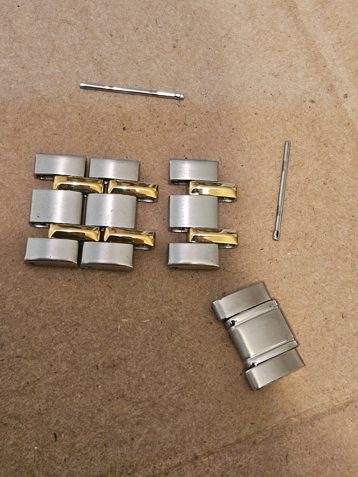Unknown Replacement Watch Band link 2 tone silver and gold