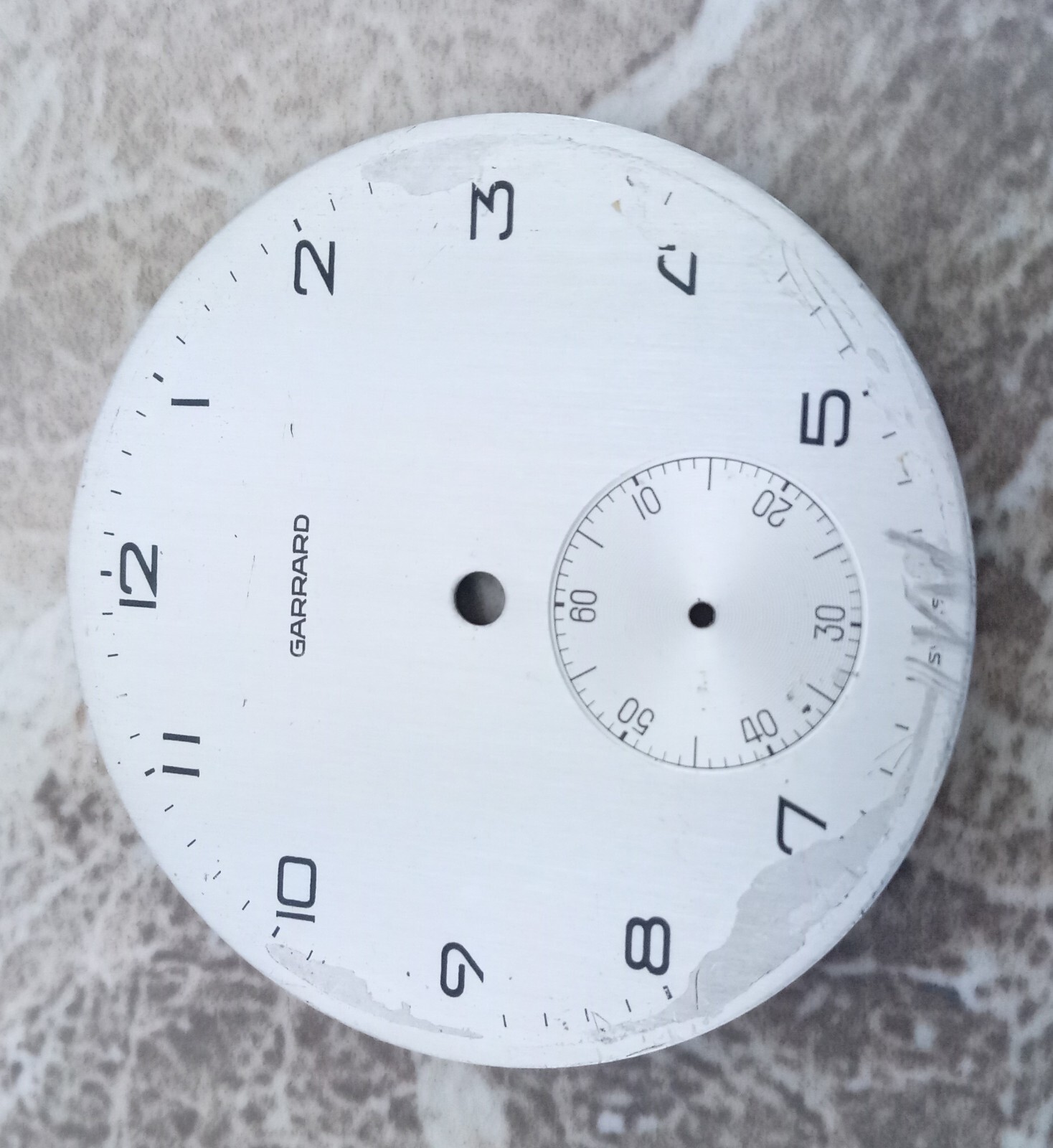 Vintage Silver Garrard Pocket Watch Movement Dial, ca. 1930