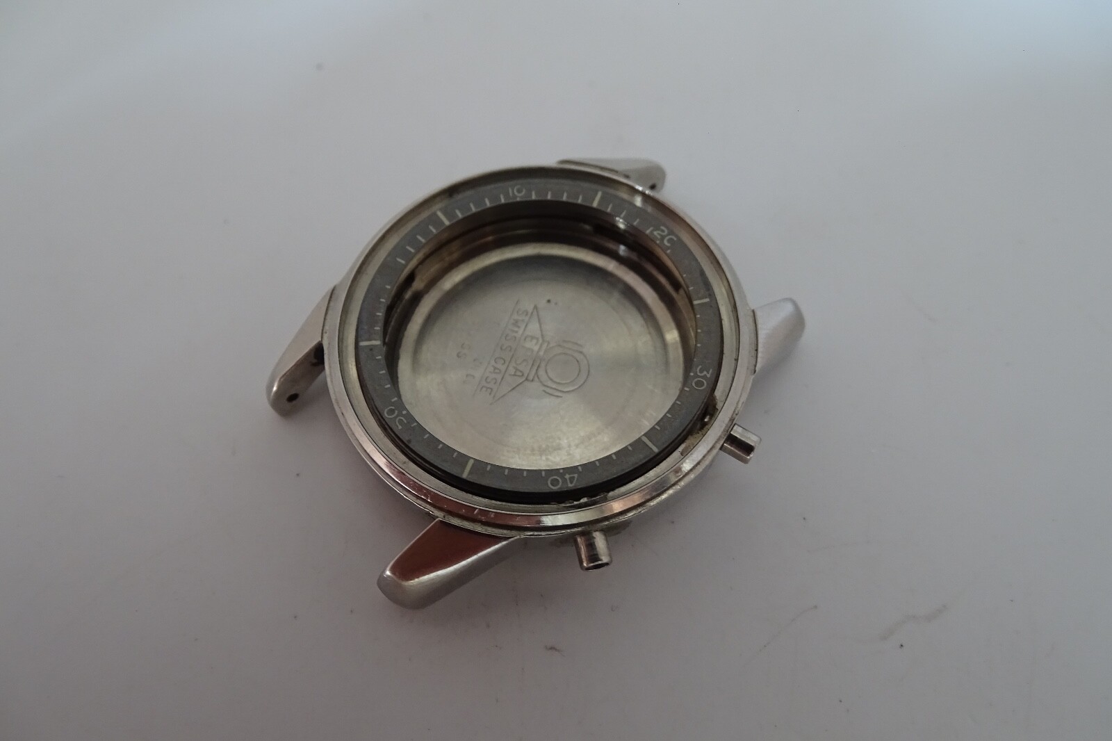 Enicar Sherpa Super Divette Case and Inner Bezel Stainless Steel Vintage 1960’s