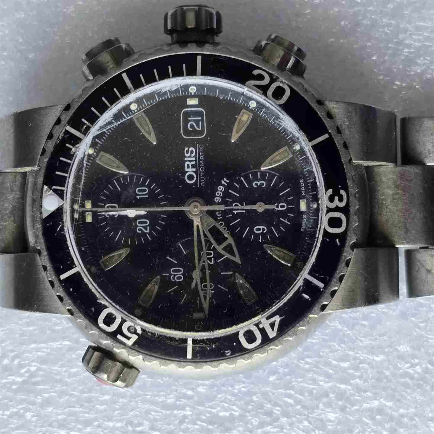 ORIS AQUIS TITAN Chronograph. Ref: 7542. Cal: ETA-7750. For Repairs