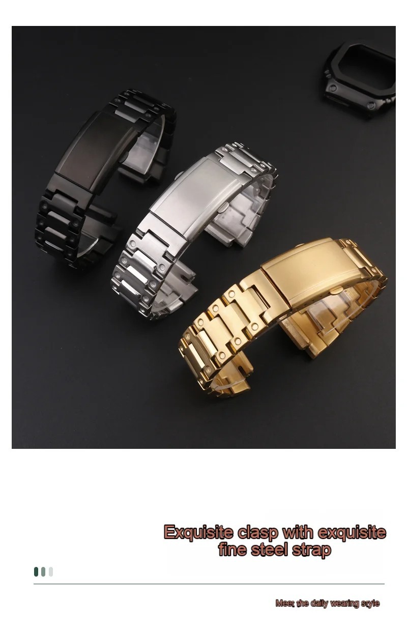 GA-110 Mod kit For Casio GA-110GB GA100 GA-120 Metal BEZEL Watch Case SteelStrap