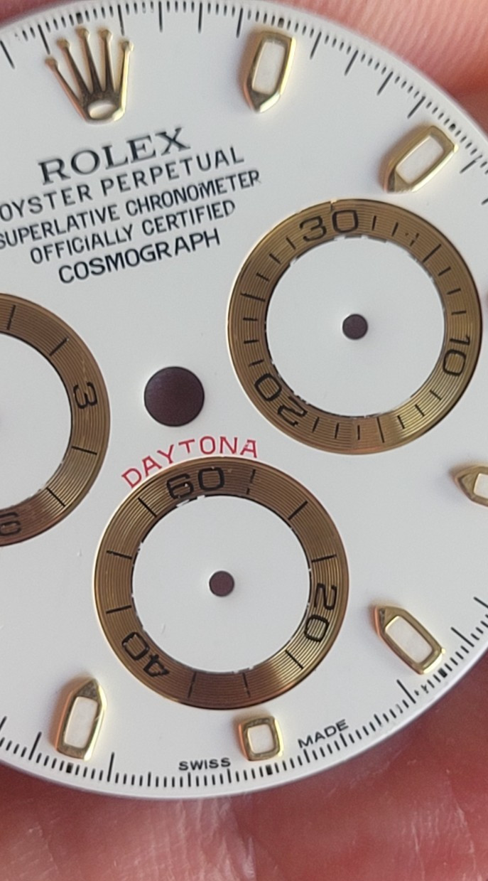 Rolex 100% Genuine Beautiful White Daytona dial for 116523, 116503, 116508, Etc.