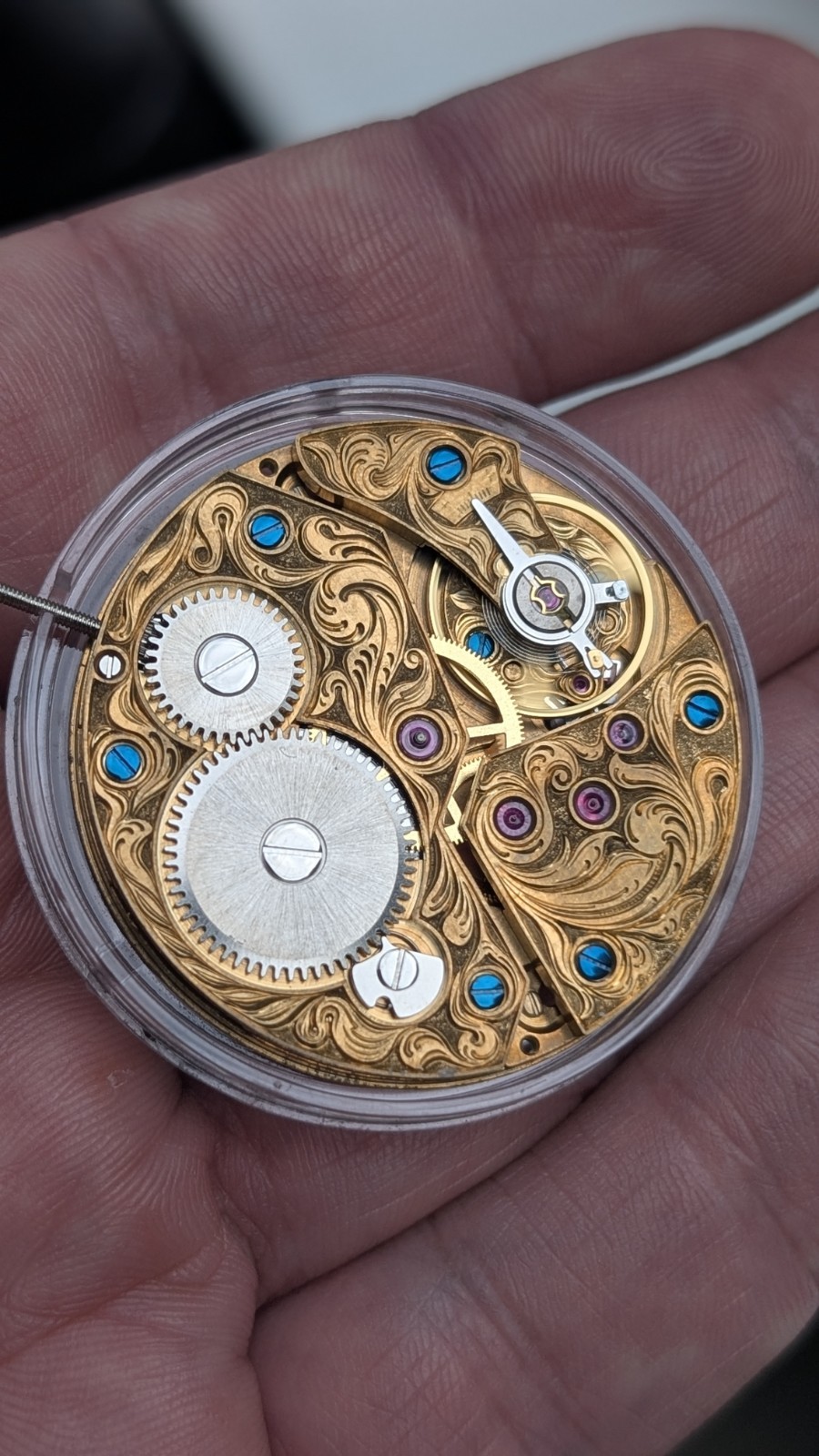 New ST3600 Mechanical Watch Movement – Hand-Engraved, Gold-Plated (6497)