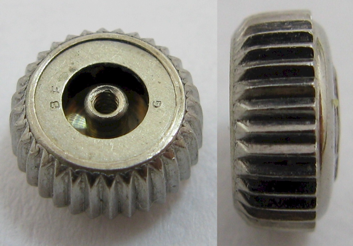 Tissot Watch Part “waterproof with bad gasket” s. steel Crown 6 millimeters
