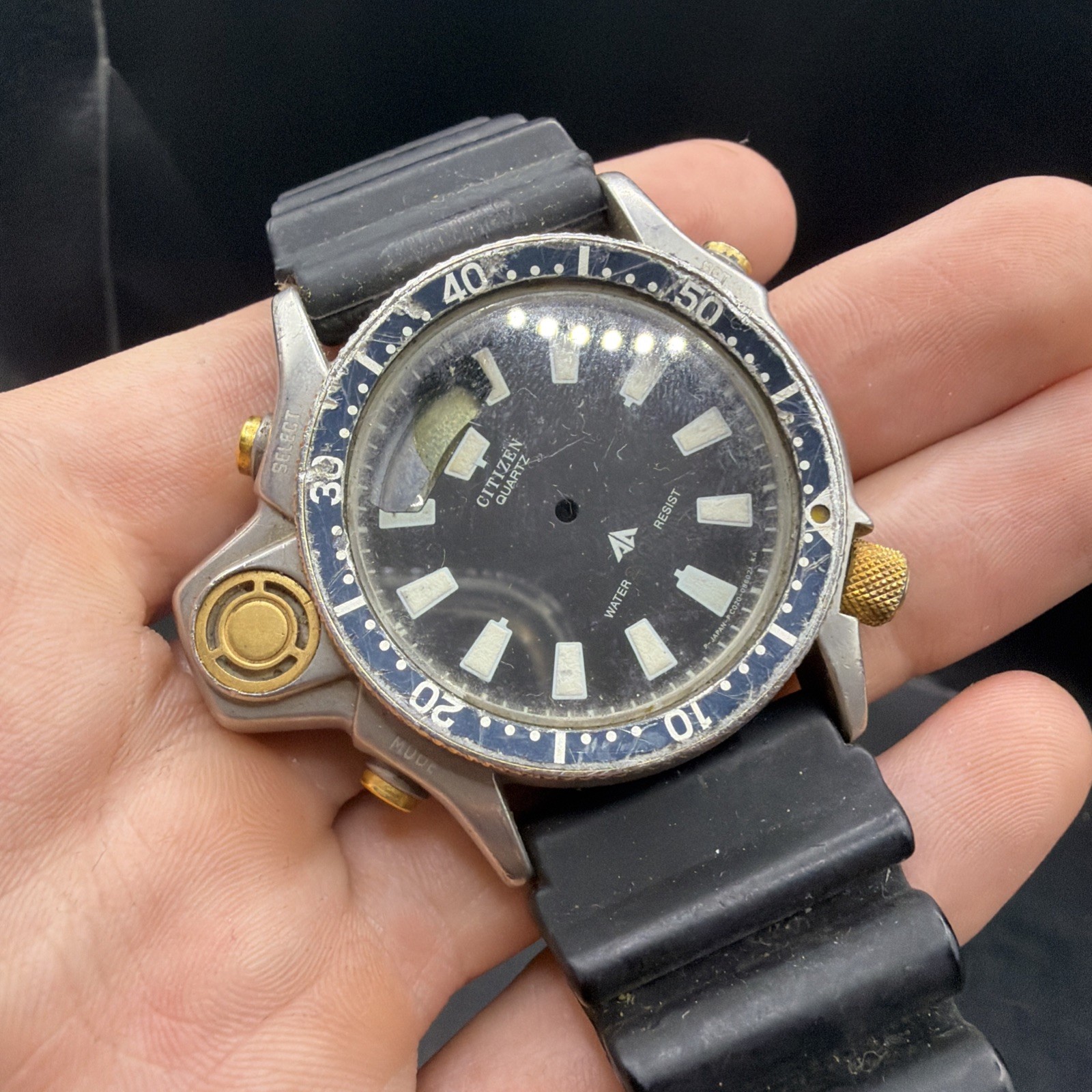 HARD TO FIND CITIZEN C022-088093 AQUALAND SS BVT010609 PARTS CASE AND STRAP