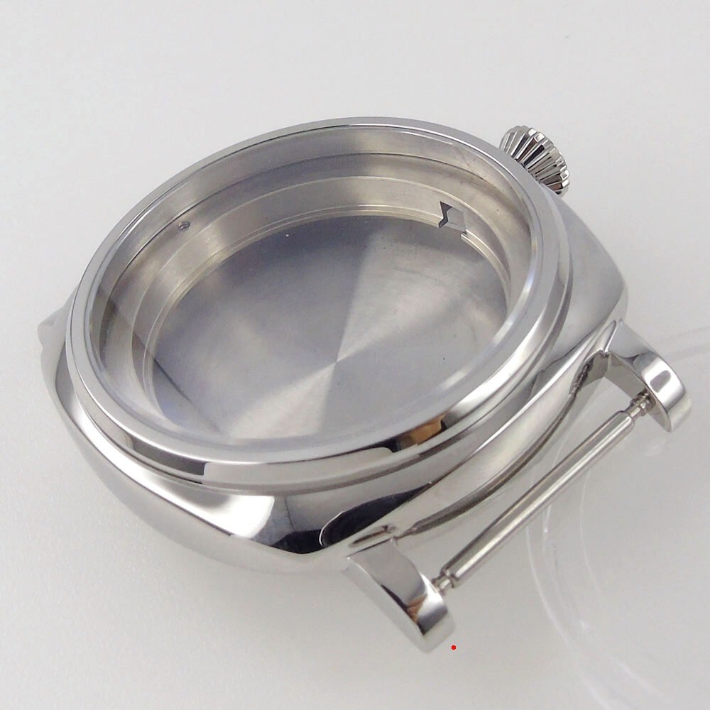 AR 42MM Sapphire Crystal Watch Polished Case For NH34 NH35 NH36 200M Waterproof