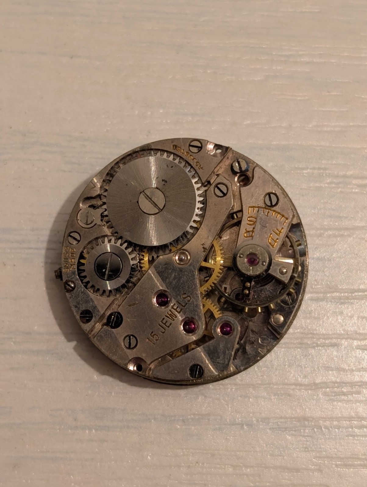 Vintage AS 984 Mechanical Watch Movement (Runs But Untested)