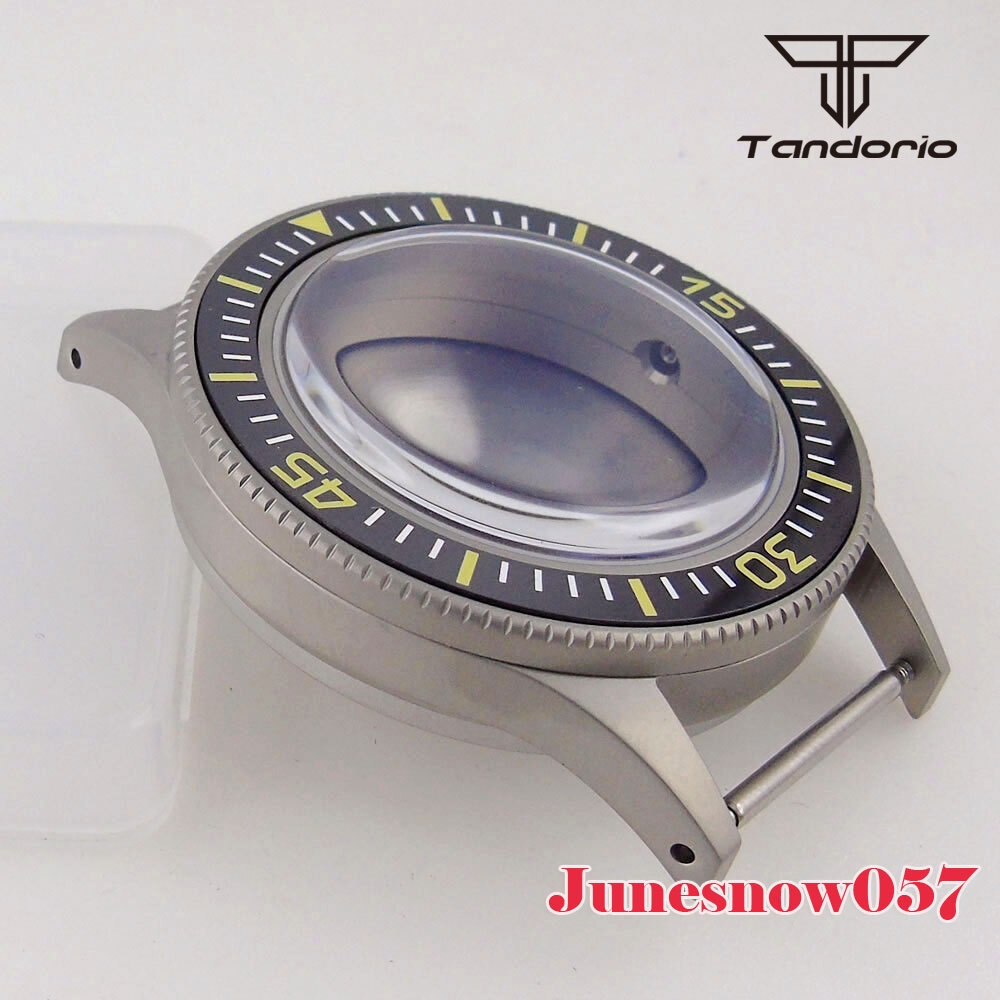Stainless Steel Brushed 40MM Watch Case Super Lume Bezel Fit NH35A NH36A ETA2824