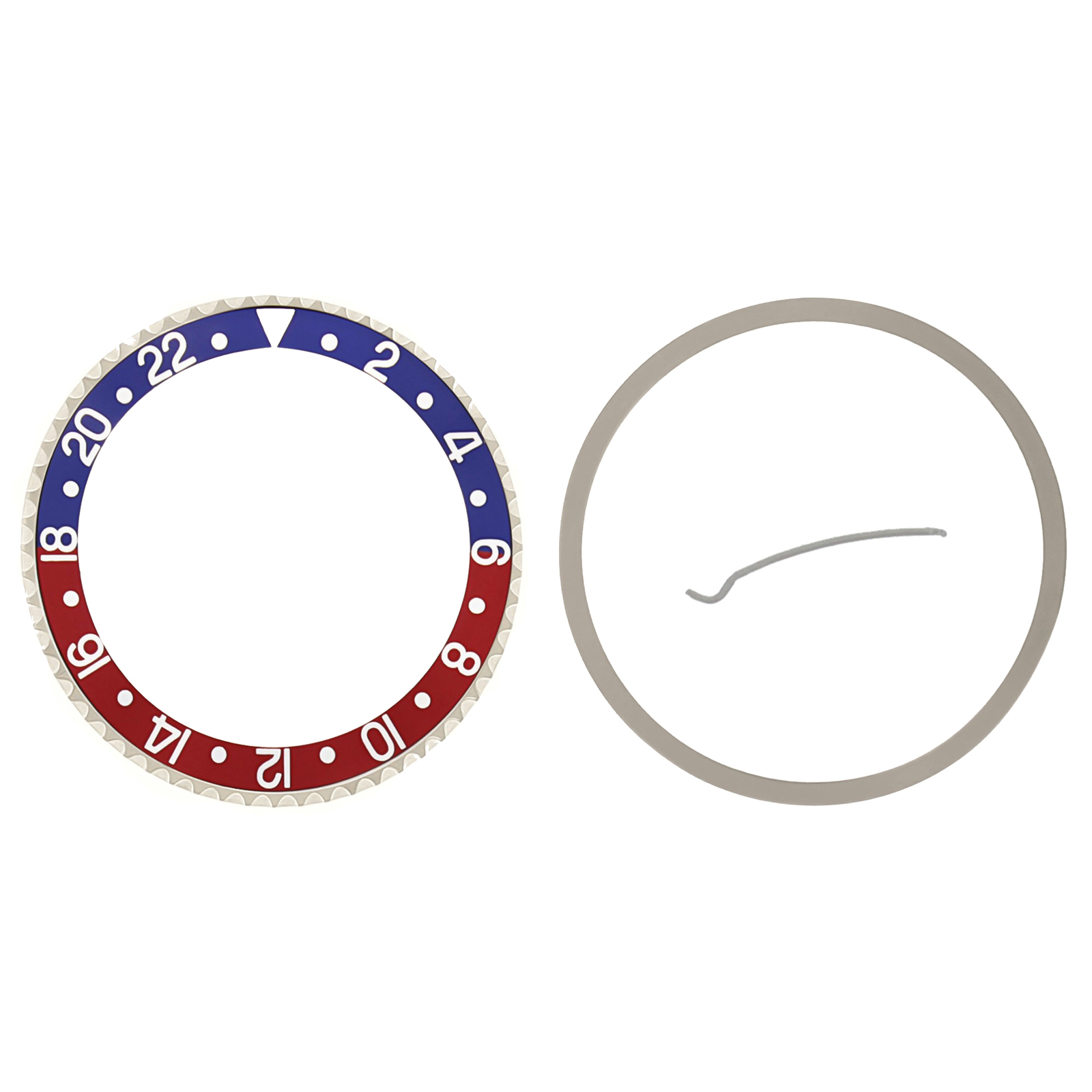 PEPSI BEZEL & INSERT FOR ROLEX GMT MASTER I, II BLUE/RED 16700 16710 SAPPHIRE