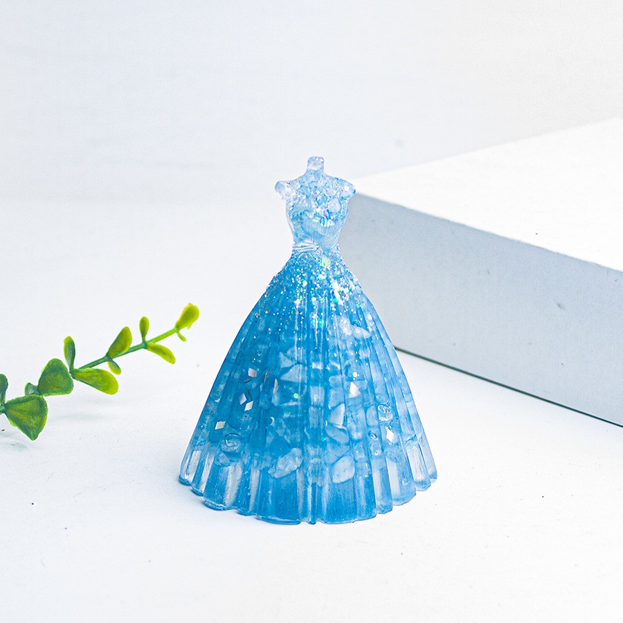 1PC Natural Crystal Wedding Dress Home Decoration Hand Craft Household Supplies