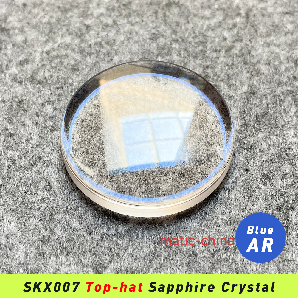 SKX007/SRPD Top Hat Blue AR Sapphire Crystal Compatible With SKX Flat Inserts