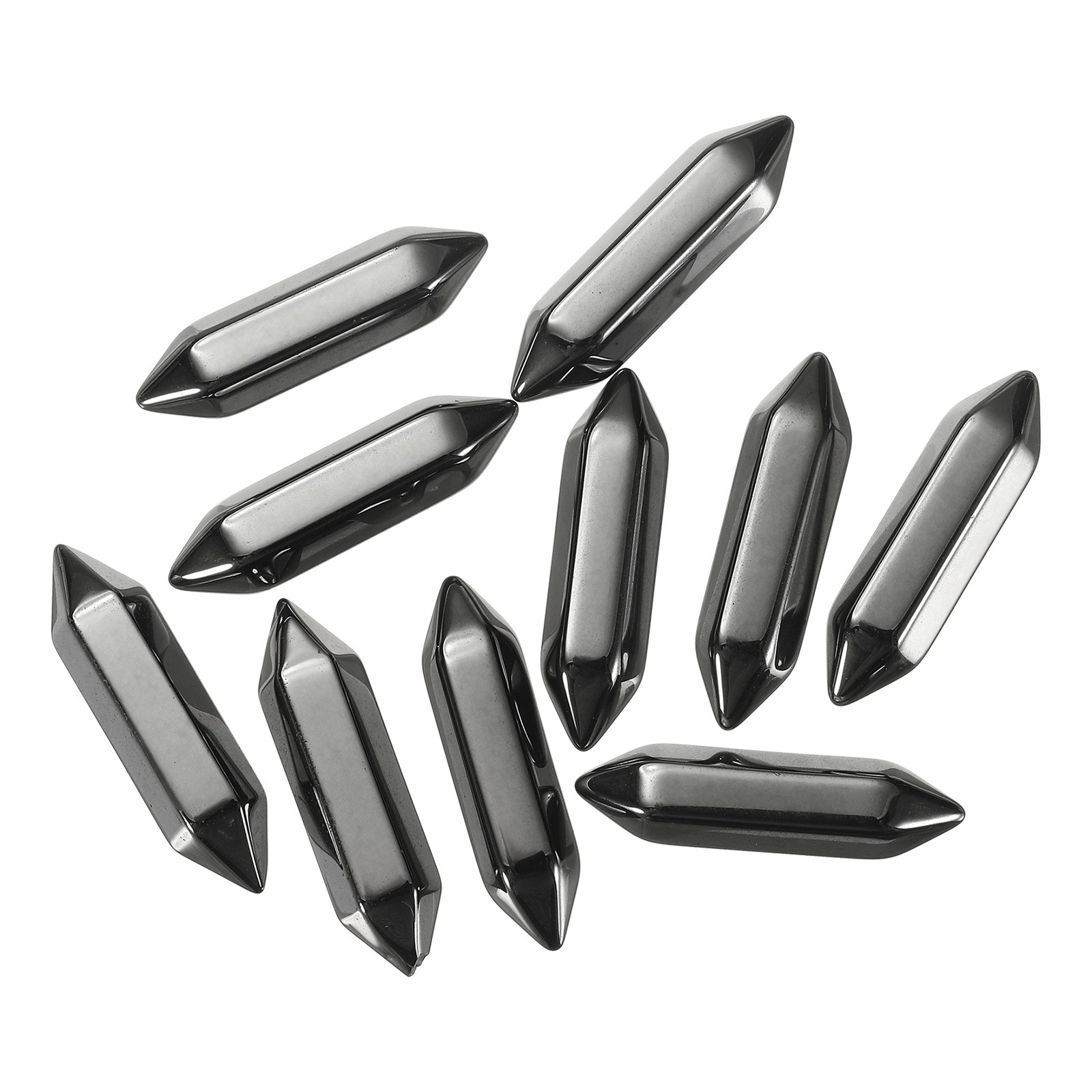 10 Pack Light Black Obsidian Quartz Crystals, Polished Crystals Bulk