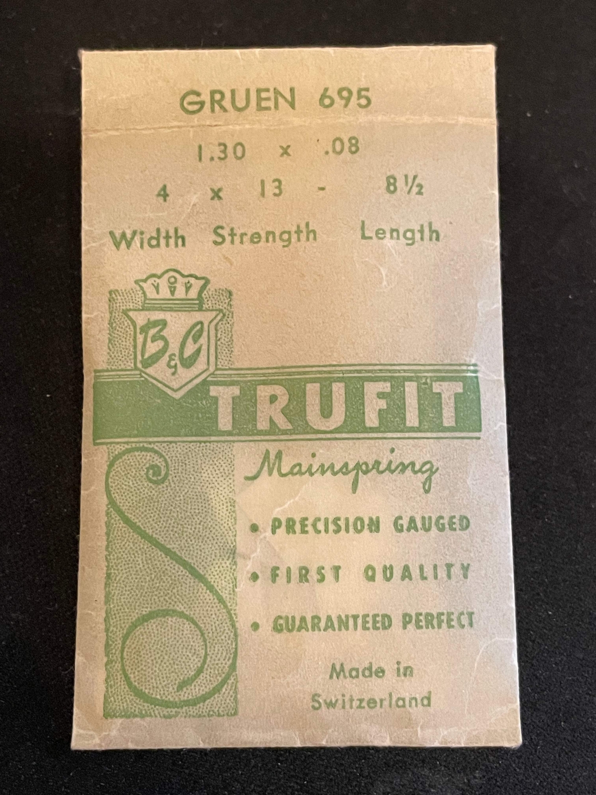 TRUFIT Mainspring for Gruen caliber 695 – Steel