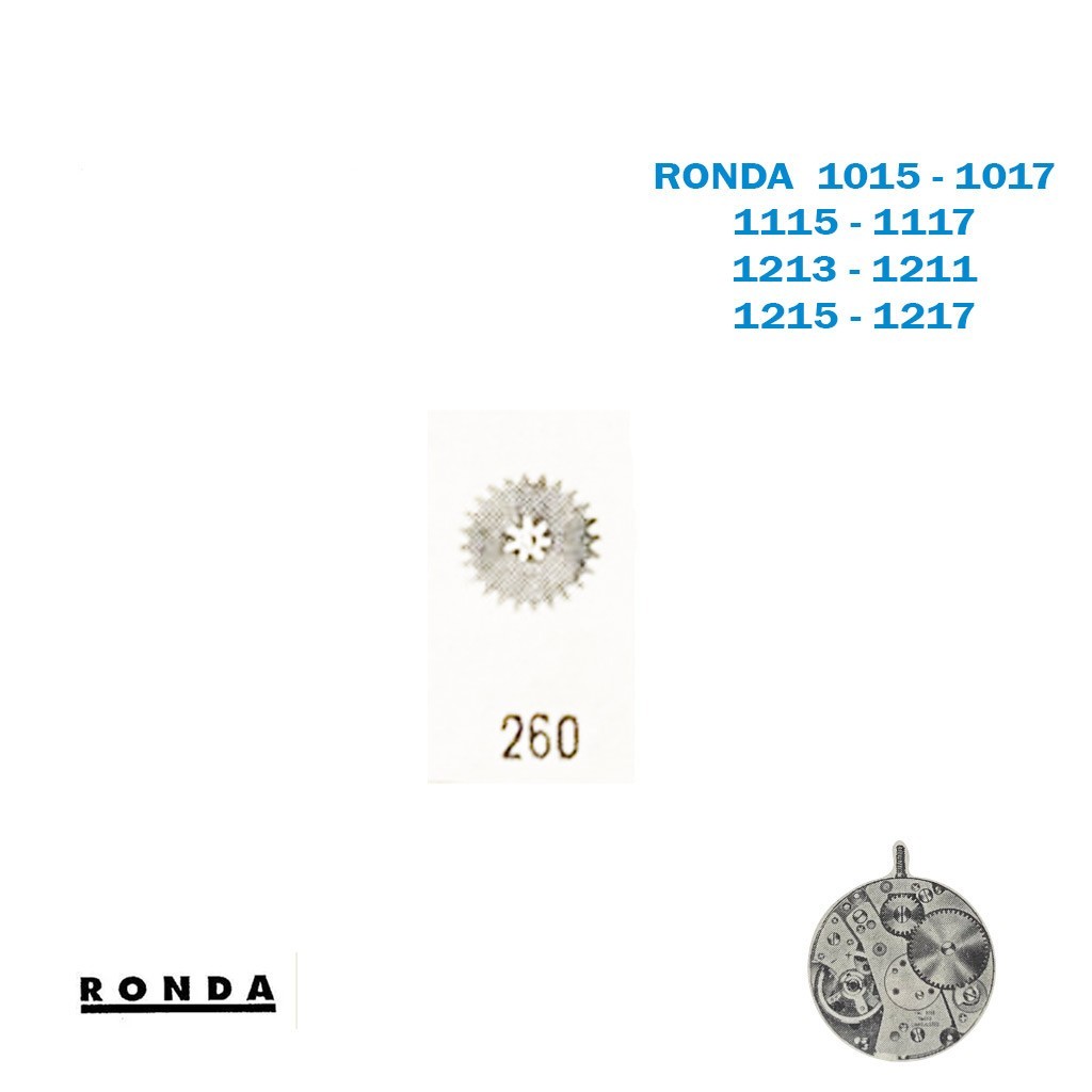 Minute Wheel Part No:260- For Movement RONDA 1117 1213 or 1211 or 1215 or 1217