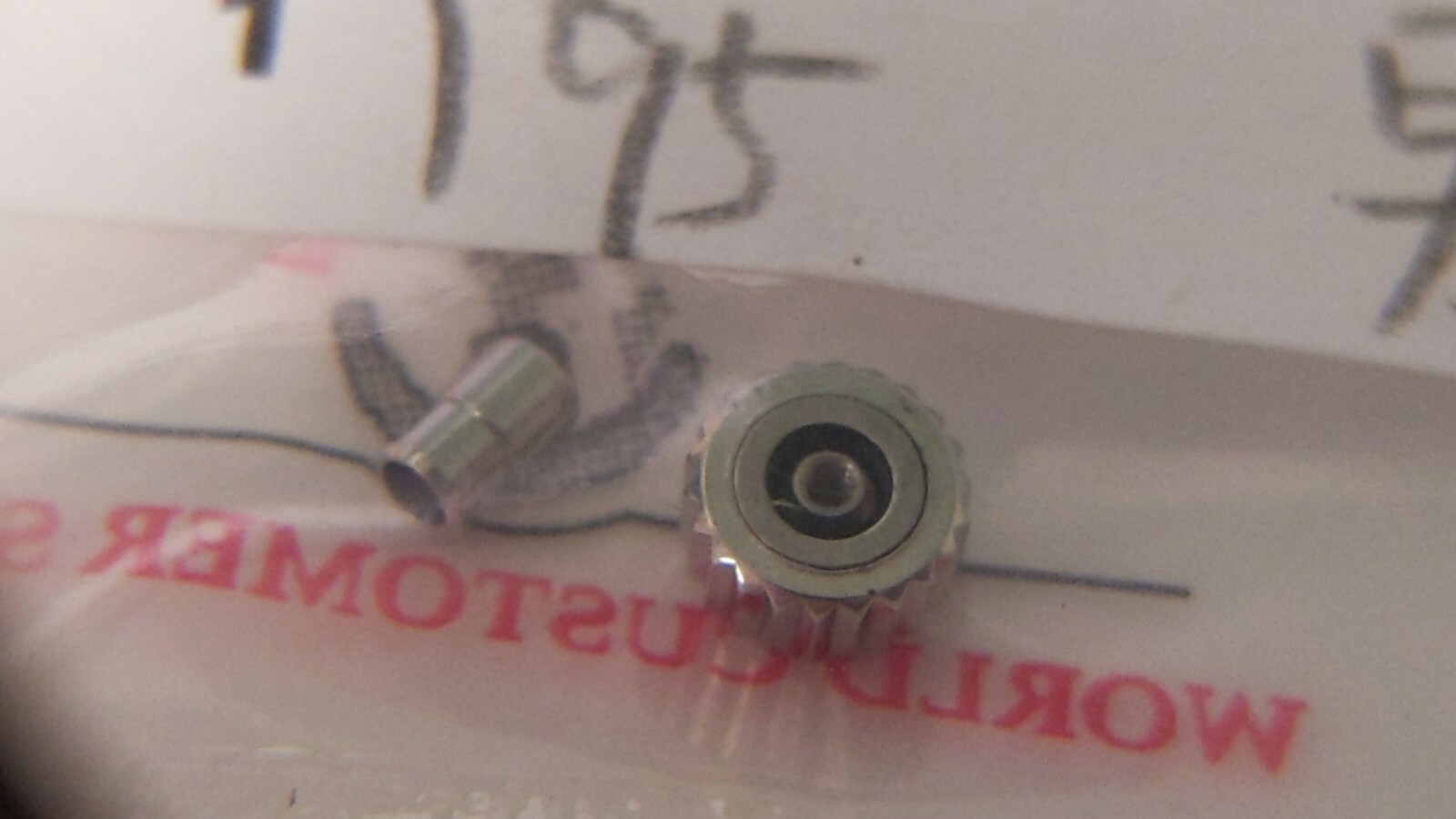 Tissot CROWN S/S T35006709 with tube approx 5.2mm crown diameter “T” logo gents