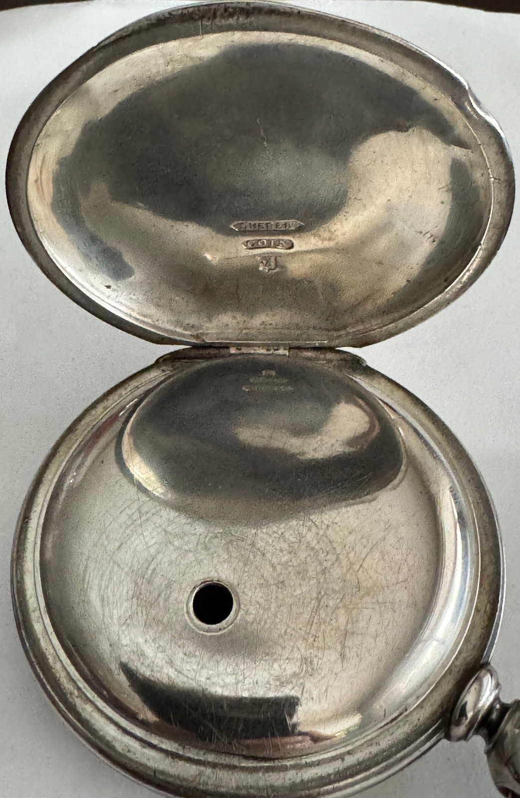 VINTAGE BIG 4OZ DUEBER COIN SILVER HUNTING POCKET WATCH CASE KEY WIND/ KEY SET